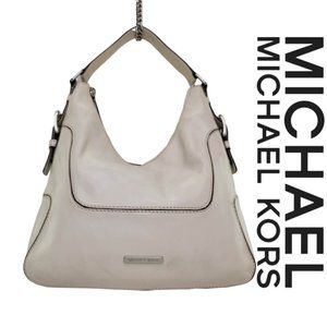 MICHAEL MIchael Kors Vintage Ecru Hobo Bag - Ivory/Slight Gray